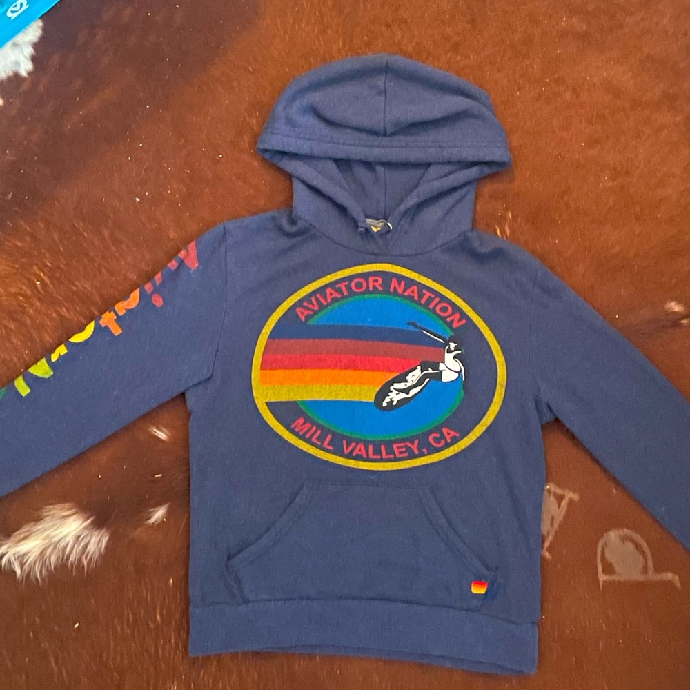 Aviator Nation Signature Hoodie - mill valley store - navy - xs